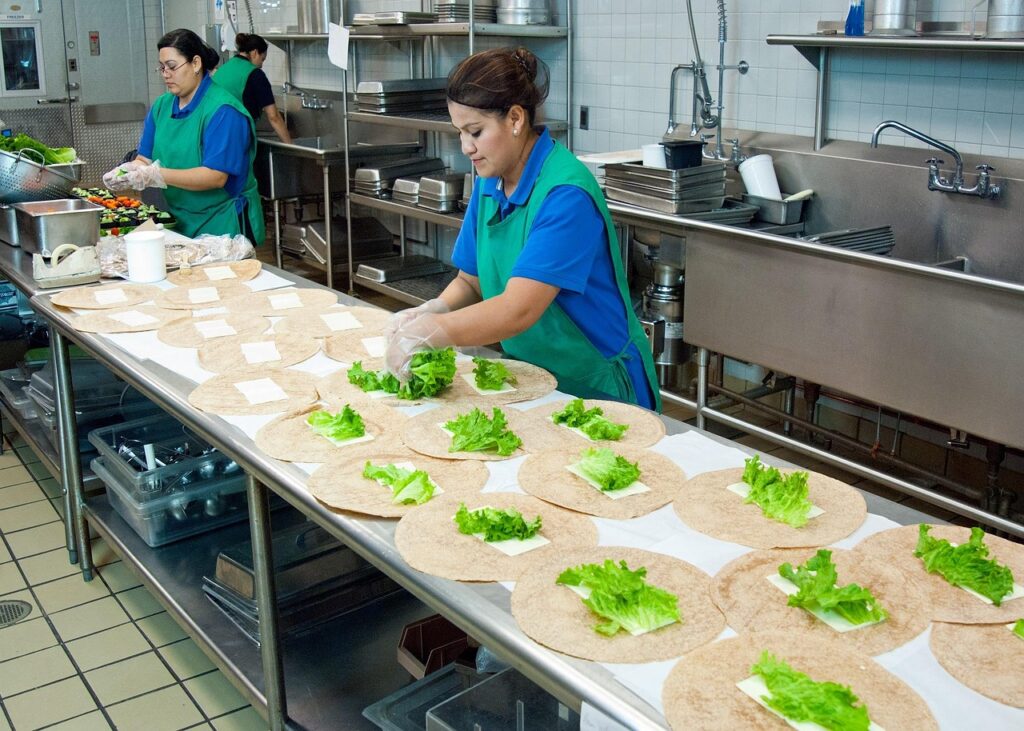 kitchen, help, worker, preparation, preparing, table, sink, interior, institutional, workers, worker, worker, worker, worker, worker, table, workers, workers, workers, workers